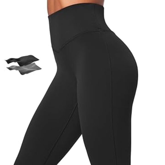 JUST LOVE Flared Legging Push Up Tummy Control Booty Lifting High Waisted Blk M - Picture 5 of 11